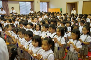 始業式の風景です